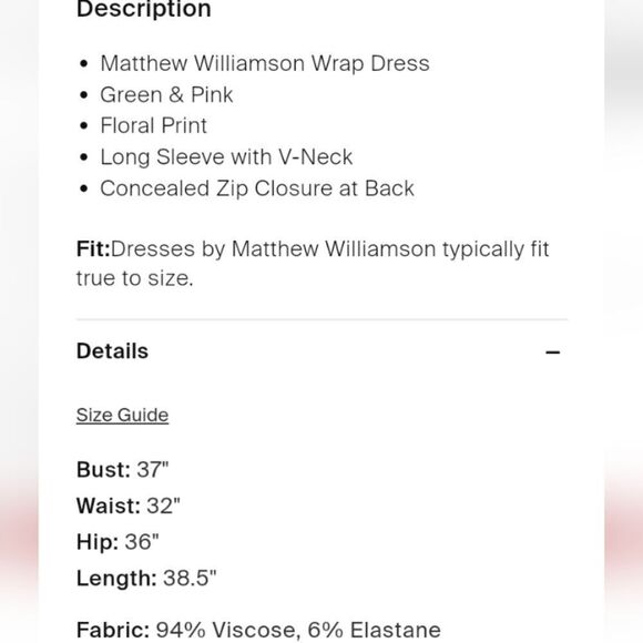 NWT Matthew Williamson Wrap Dress - Picture 6 of 6